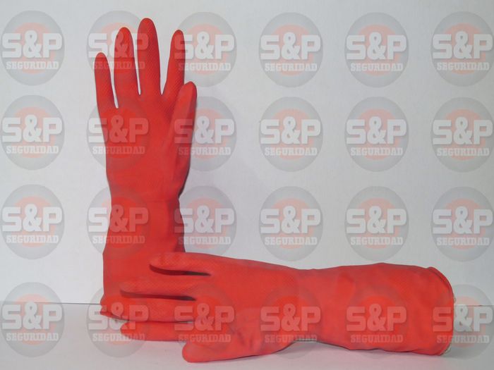 Guante Latex Rojo Limpieza Dermacare