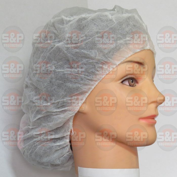 Cofia Blanca Desechable Lado