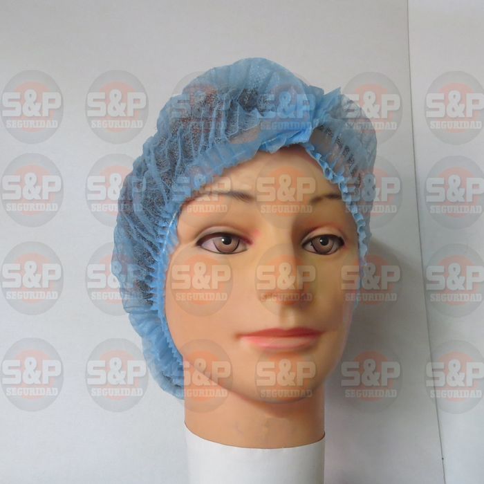 Cofia Desechable Azul Frente