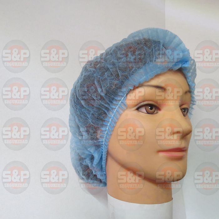 Cofia Desechable Azul Lado